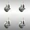 Service Caster 4 Inch 316SS Gray Polyurethane Swivel 10mm Threaded Stem Caster Set Brake SCC-SS316TS20S414-PPUB-TLB-M1015-4 - alternate 4